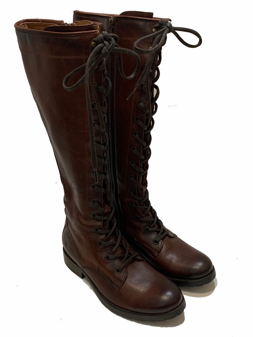Frye Women's Tall Lace-Up Leather Riding Boots - Brown